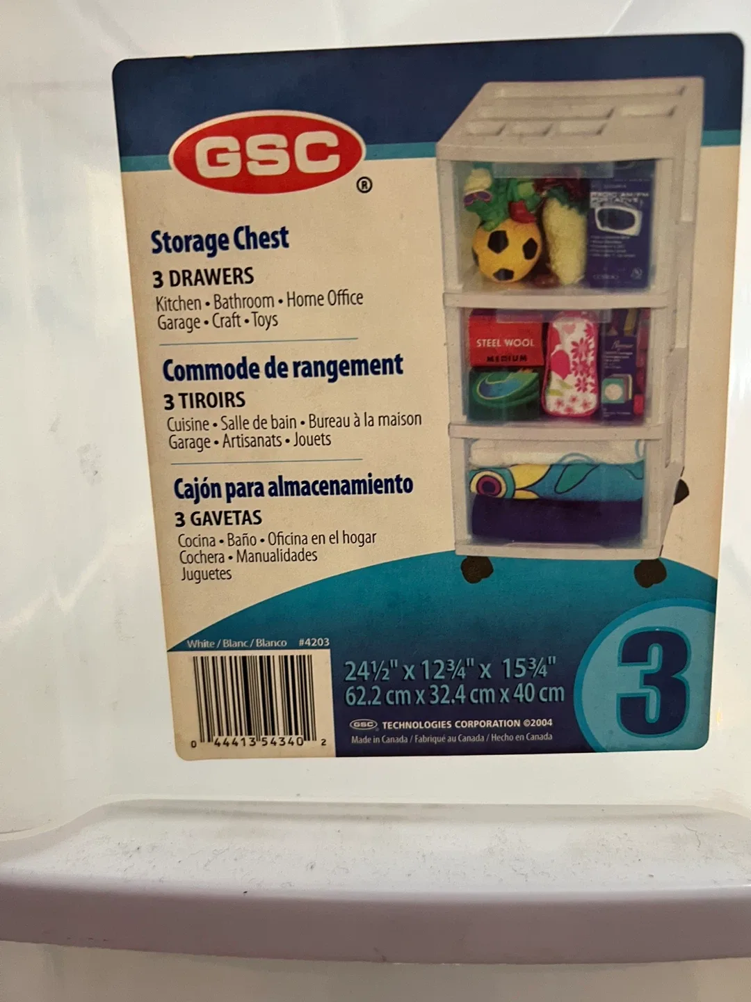 GSC 3-Drawer Storage Chest - White image indicator(3)