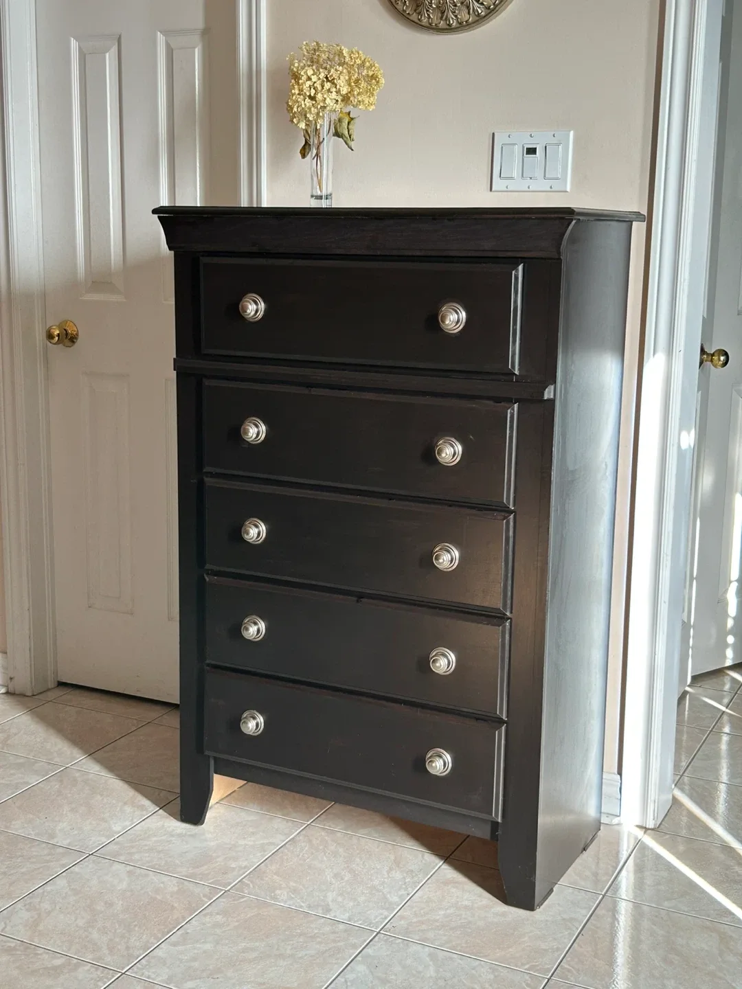 Dark Brown 5-Drawer Dresser