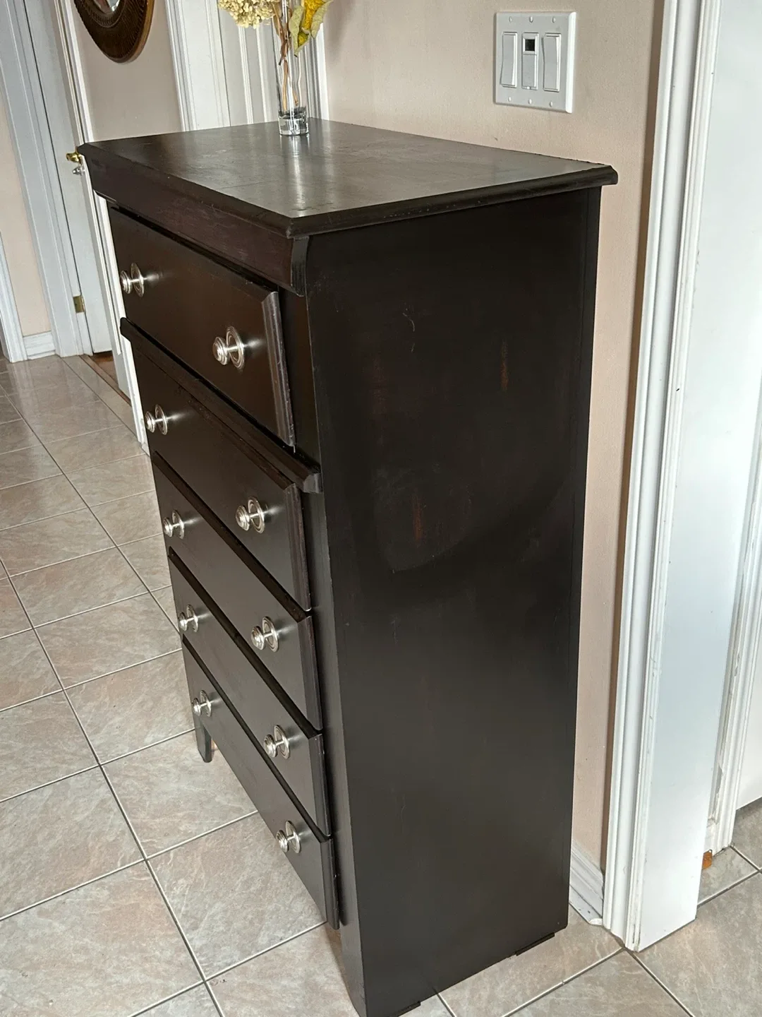 Dark Brown 5-Drawer Dresser image indicator(5)