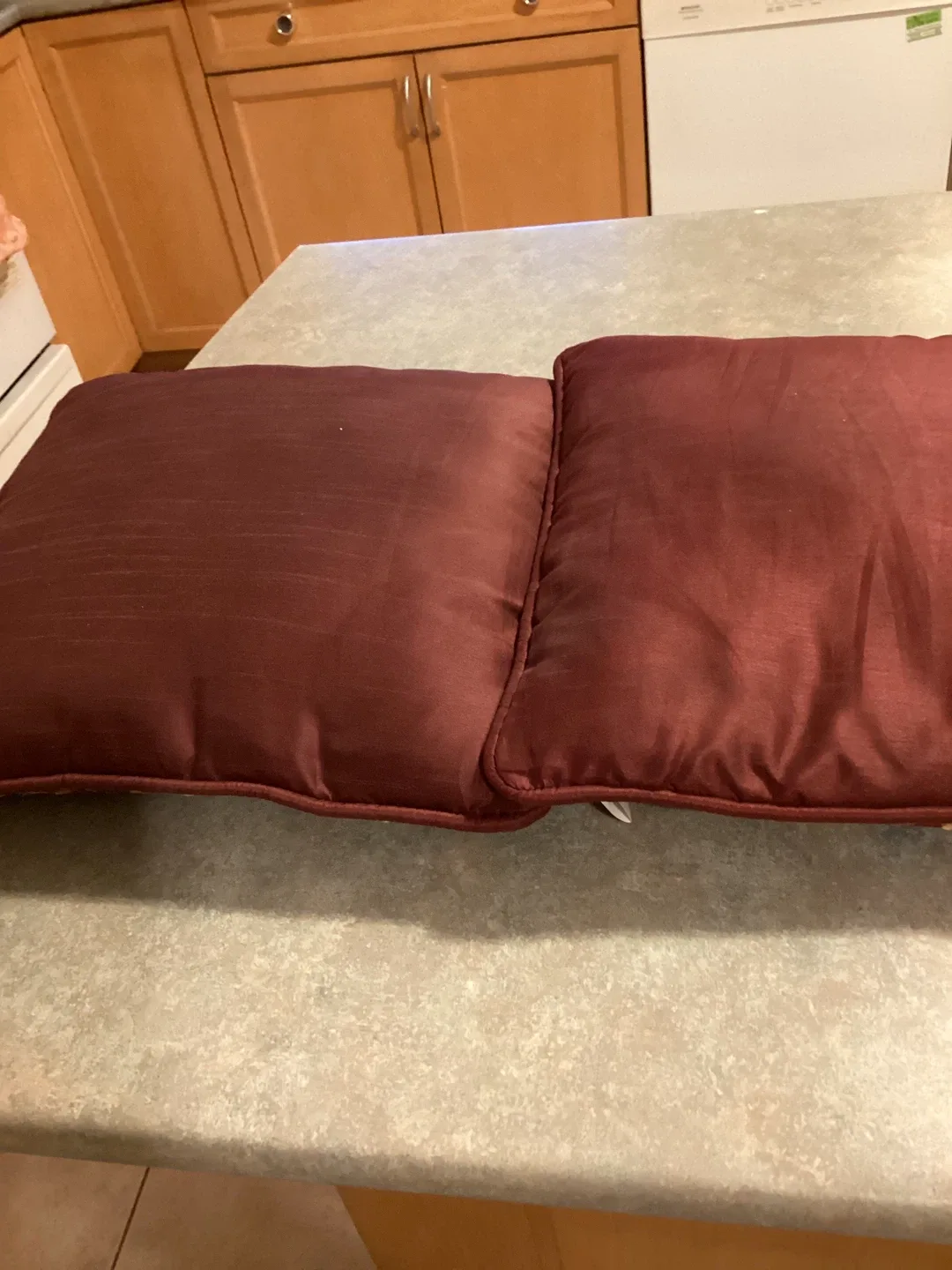 Decorative Burgundy Pillows - Set of 2 image indicator(3)