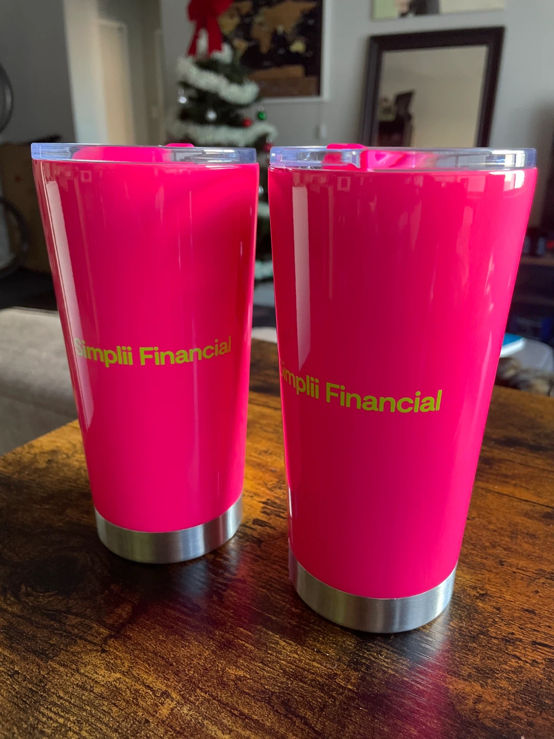 Simplii Financial Pink Tumblers (Set of 2)