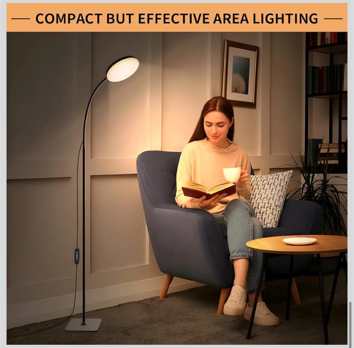 Sealed, Dimmable LED Floor Lamp - 3 Color Modes image indicator(5)