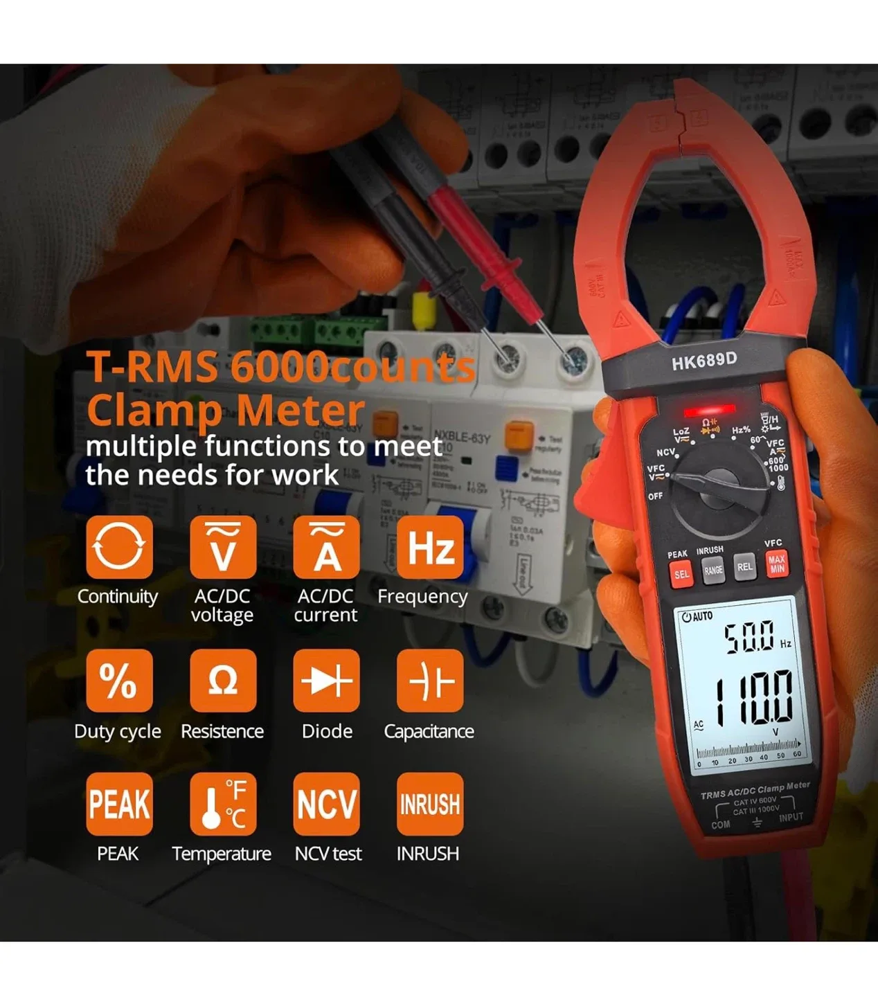 HK689D Clamp Meter, brand new image indicator(2)