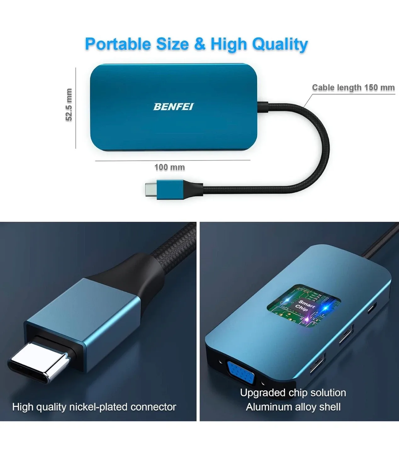 BENFEI 8-in-1 USB-C Hub - Massive Expansion, brand new image indicator(6)