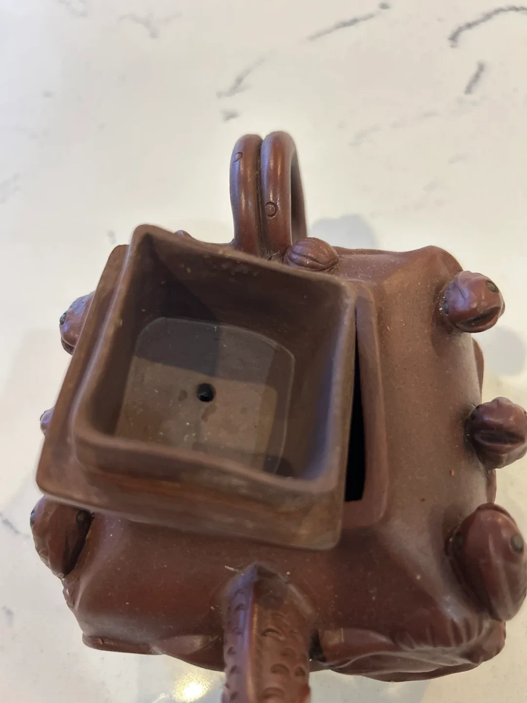 Unique Chinese Brown Clay Fish Teapot image indicator(5)