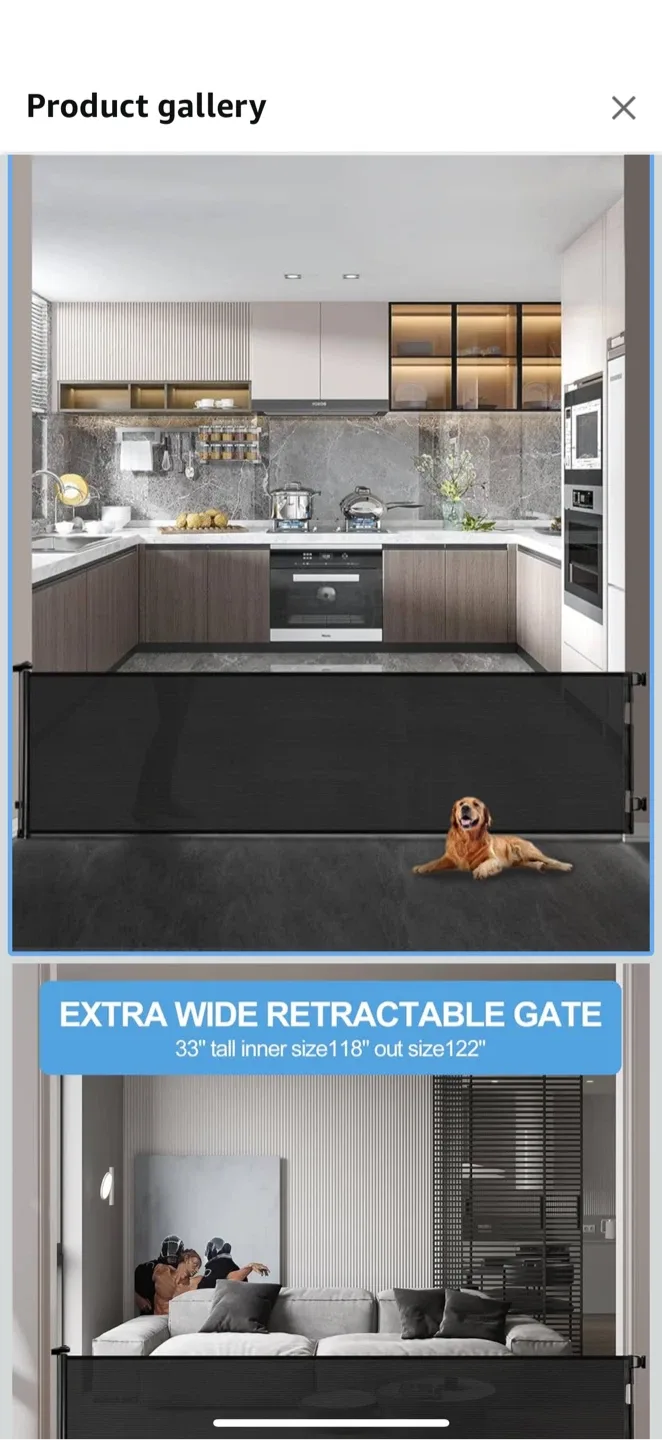Extra Wide Retractable Baby Gate