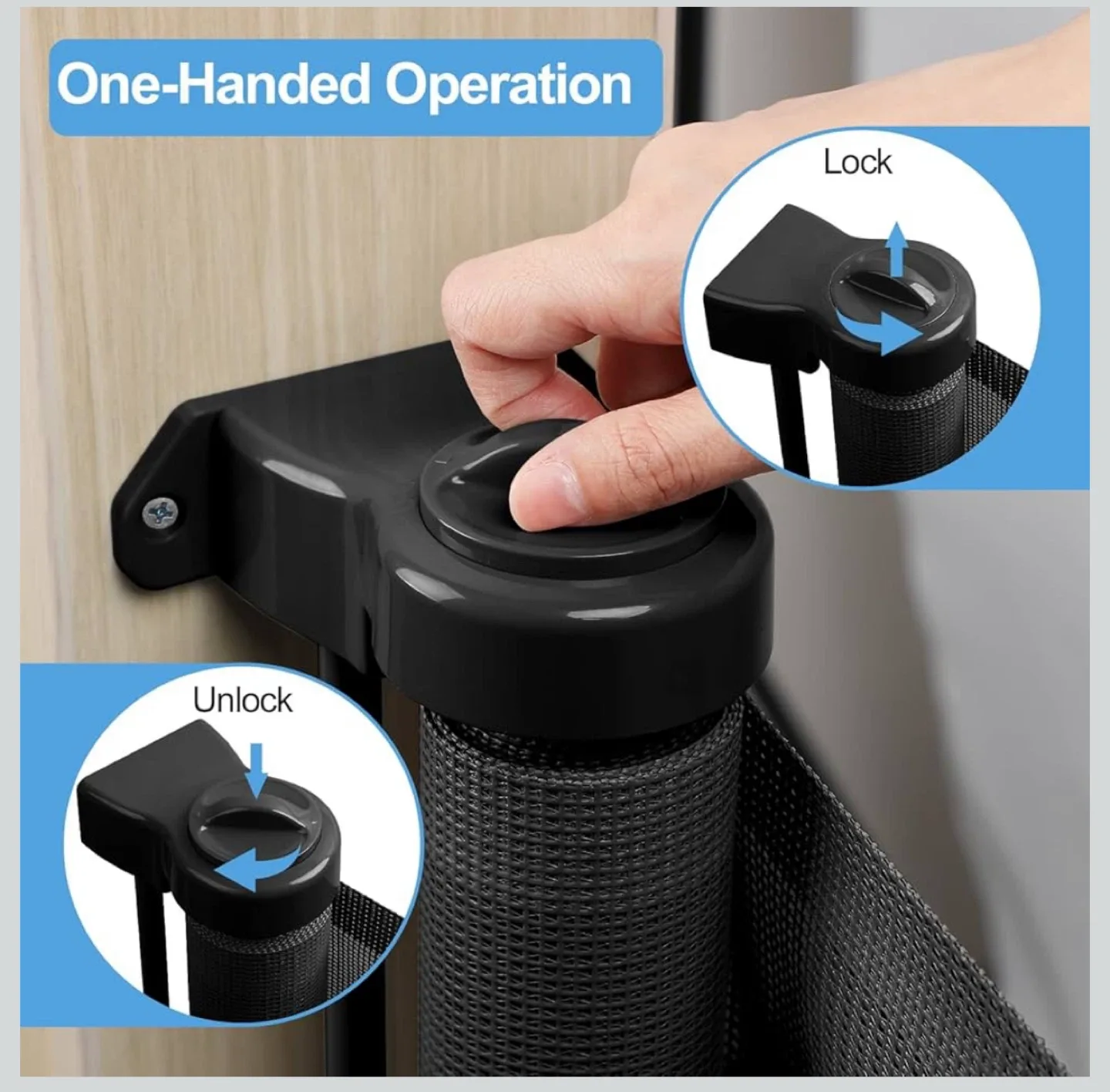 Extra Wide Retractable Baby Gate image indicator(5)