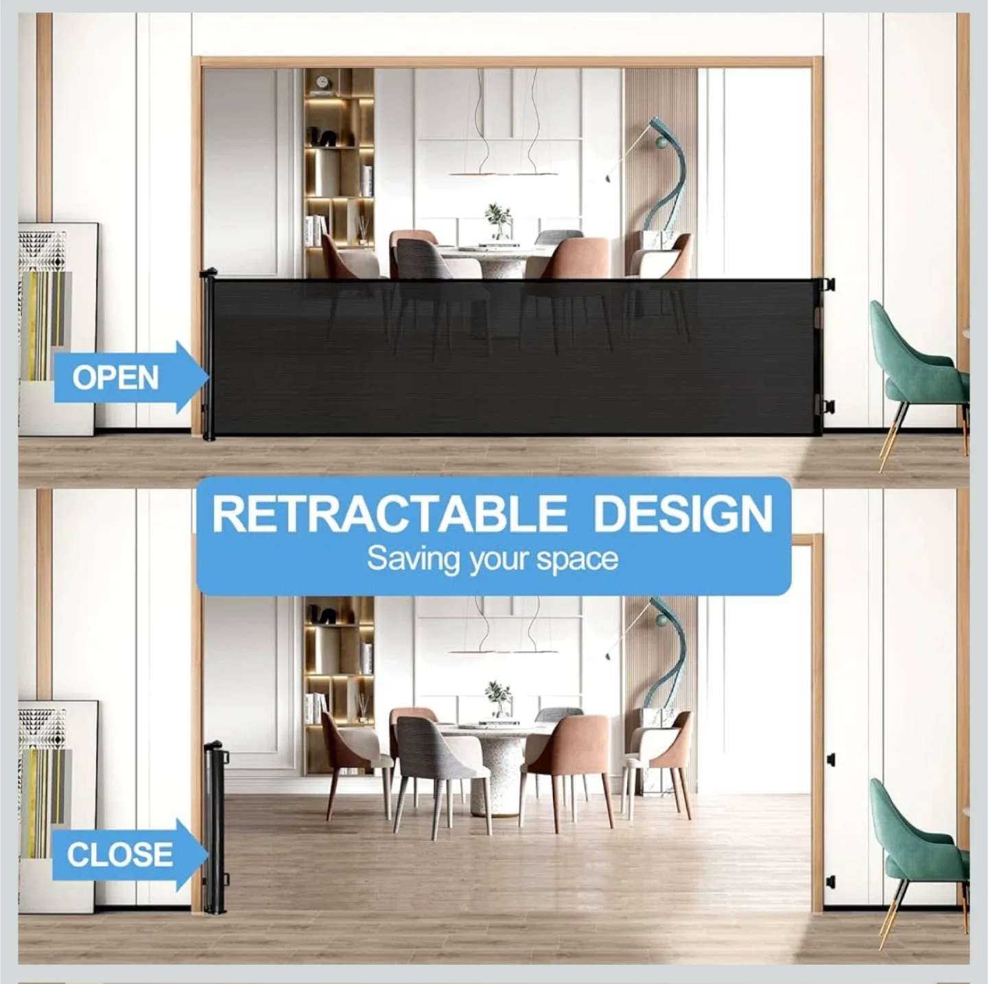 Extra Wide Retractable Baby Gate image indicator(3)