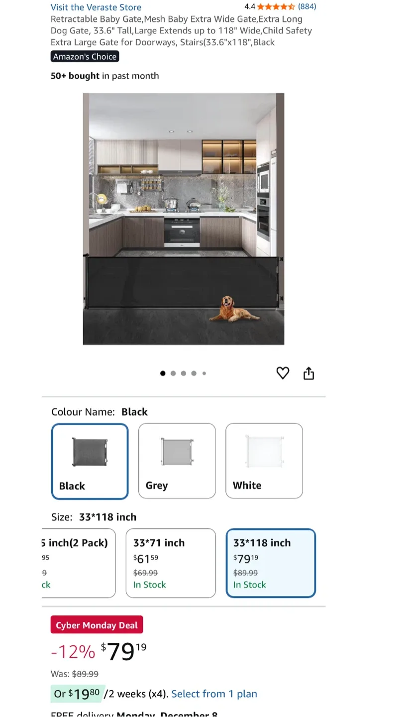Extra Wide Retractable Baby Gate image indicator(7)