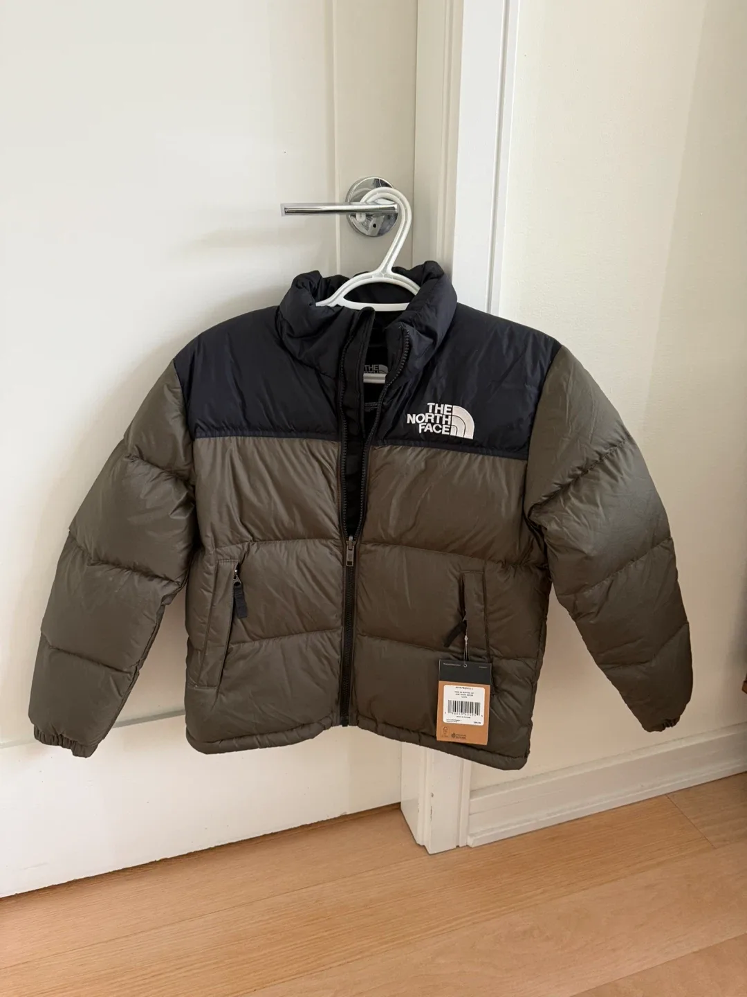 The North Face Teen 96 Nuptse Jacket - Taupe Green, Size L