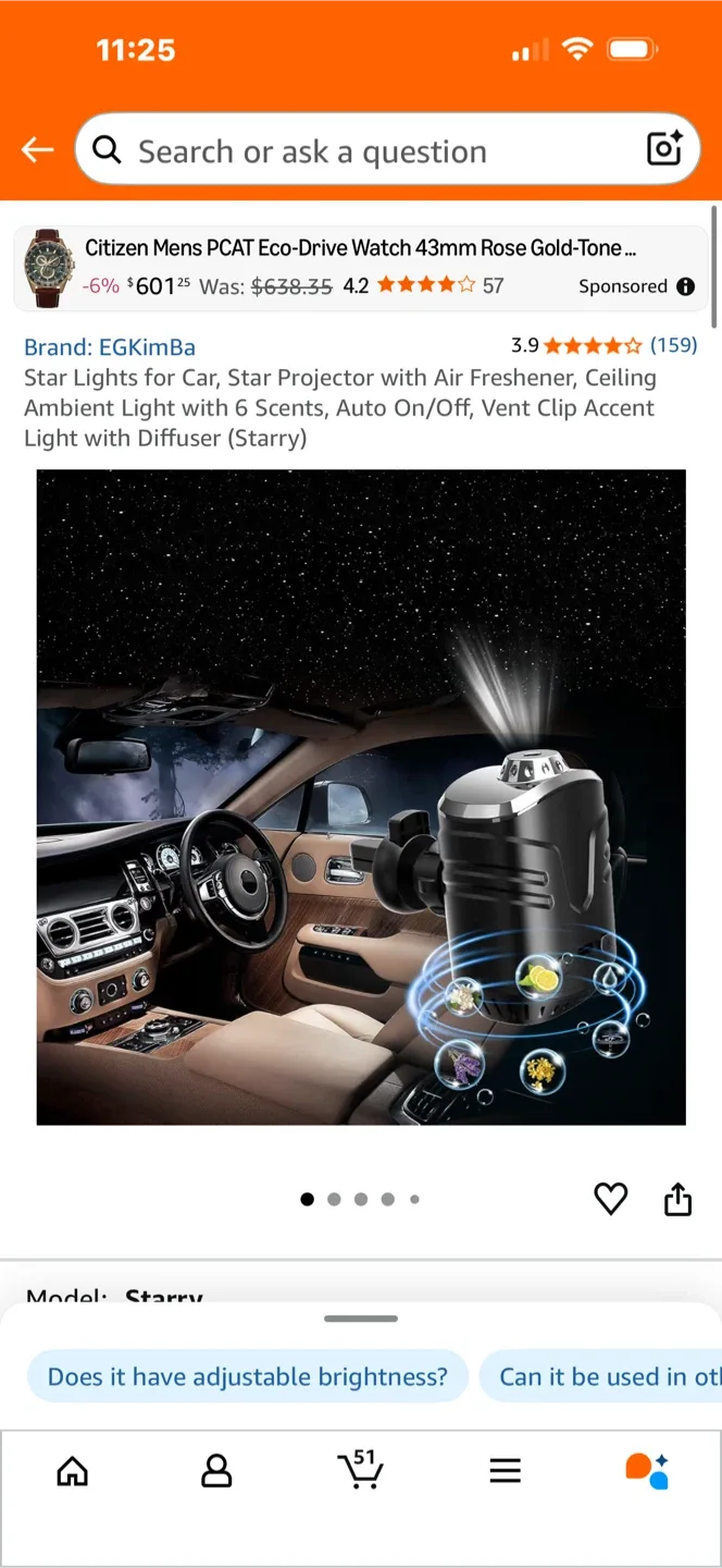 EGKimBa Car Star Projector with Air Freshener