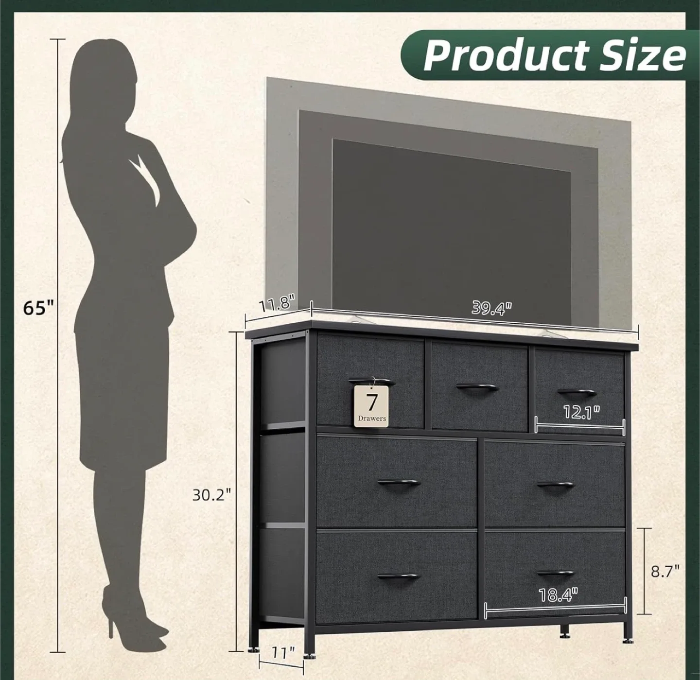 7 Drawer Storage Dresser - New! image indicator(2)