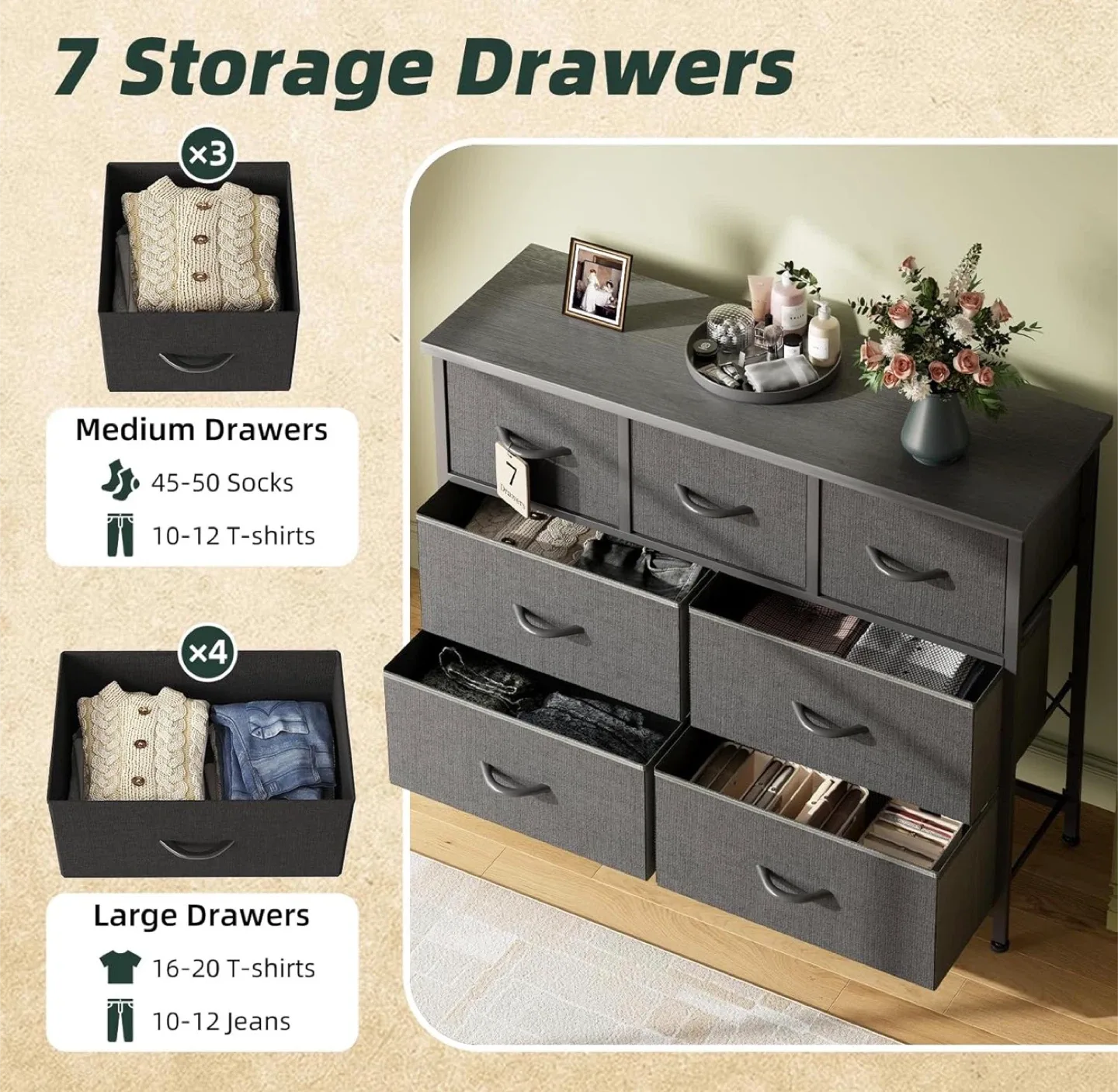 7 Drawer Storage Dresser - New! image indicator(3)
