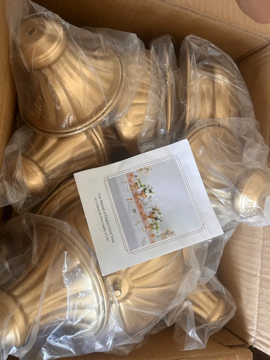 Nuptio Gold Vases for Wedding Centerpieces (10 Pcs) image indicator(7)