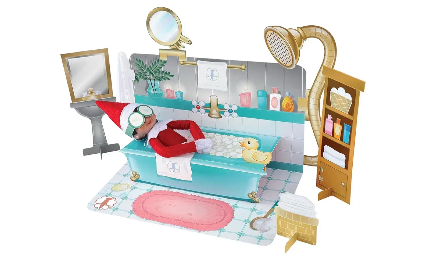 Elf on the Shelf: Scout Elf Spa Day Scene Setup