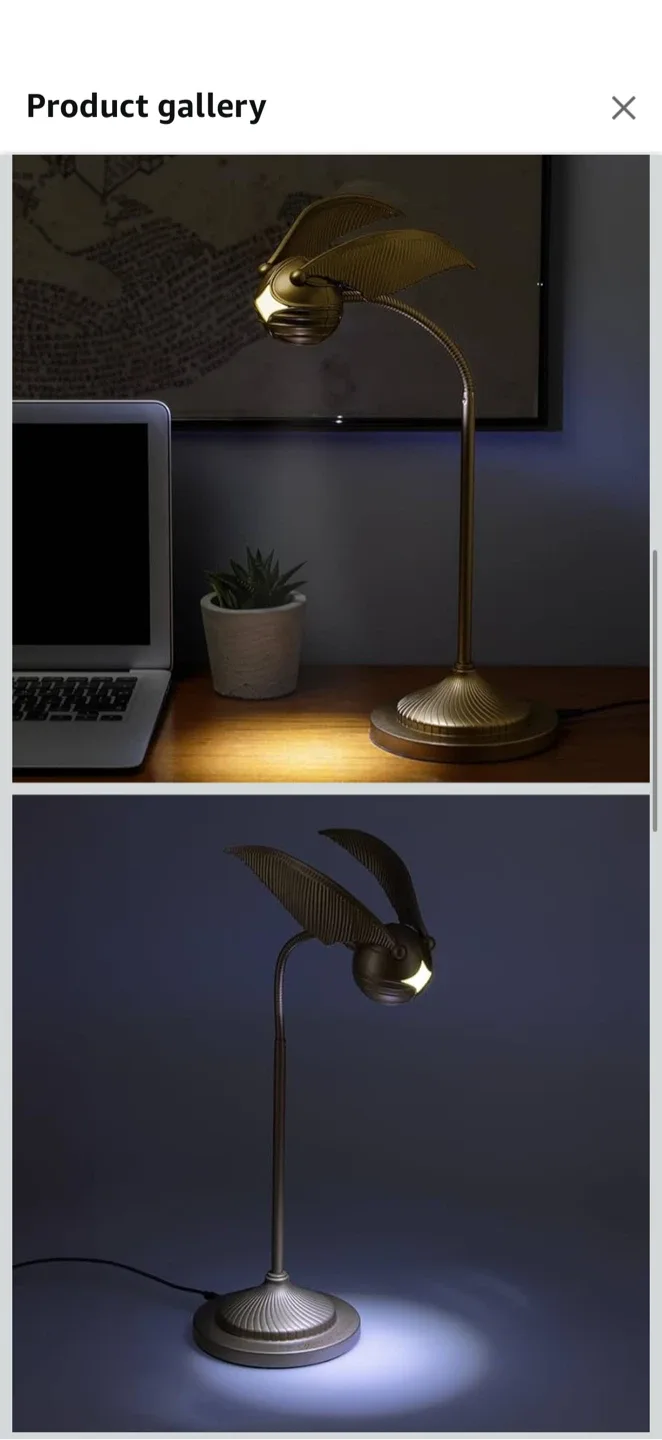 Harry Potter Golden Snitch Desk Lamp - New in Box! image indicator(2)