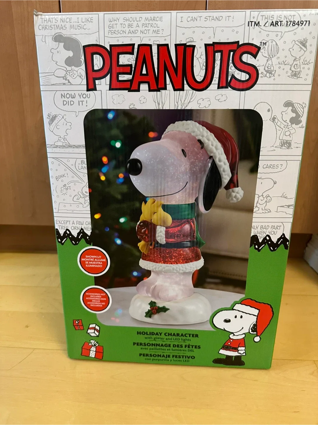 New!! Glitter Snoopy Holiday Lantern With LED Lights