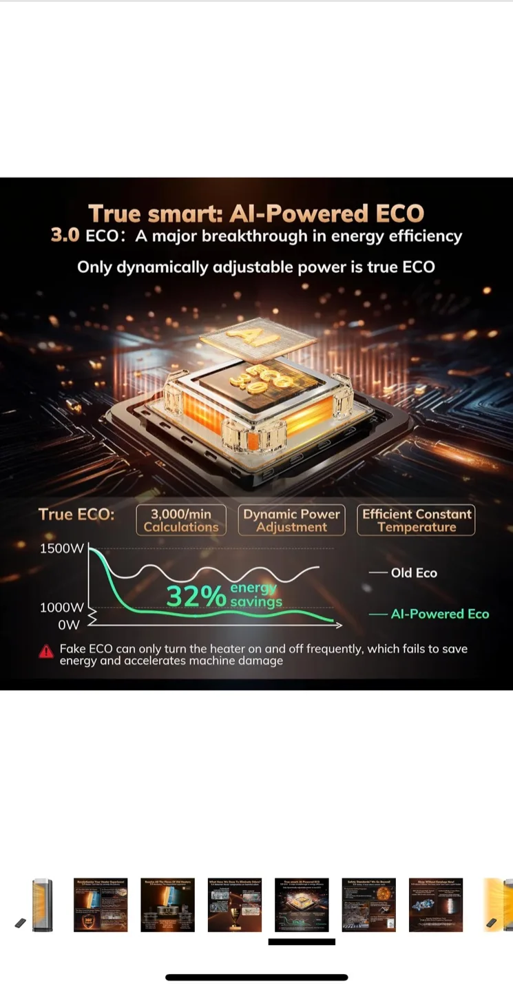 3rd-Gen Space Heater with Remote image indicator(6)