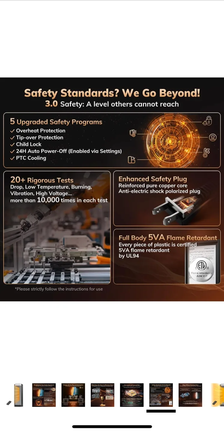 3rd-Gen Space Heater with Remote image indicator(7)