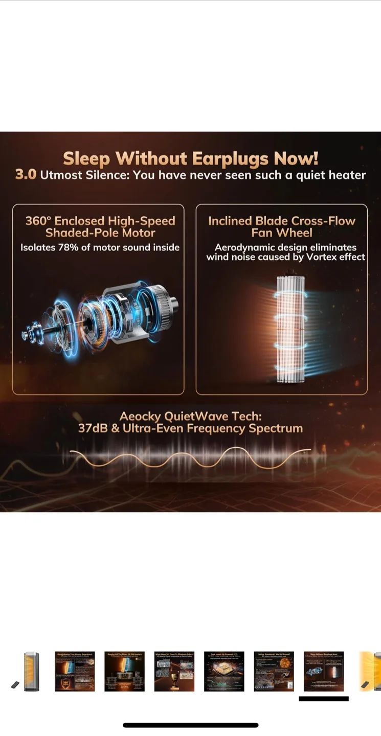 3rd-Gen Space Heater with Remote image indicator(8)