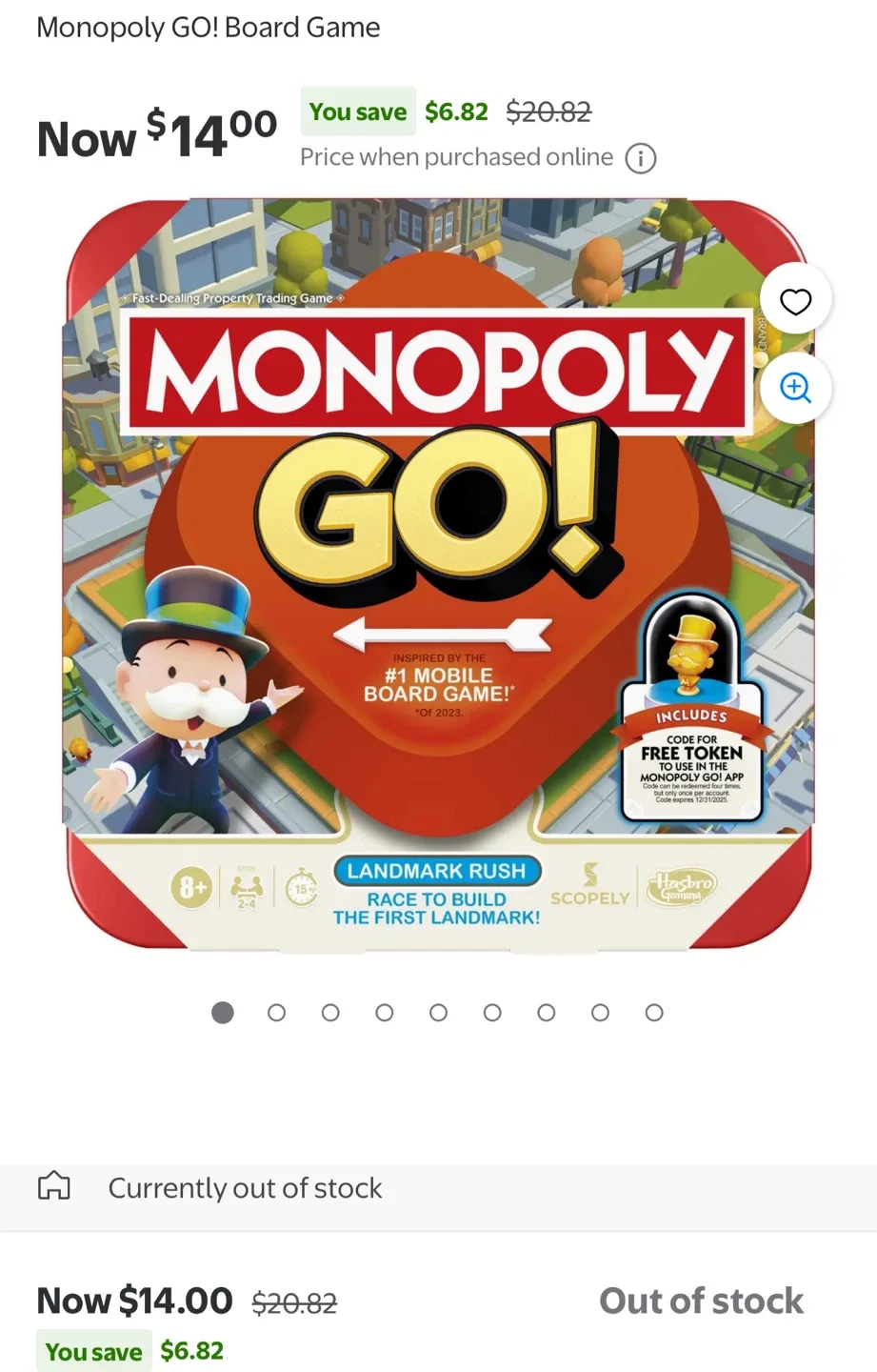 BNIB Monopoly GO! Board Game image indicator(3)