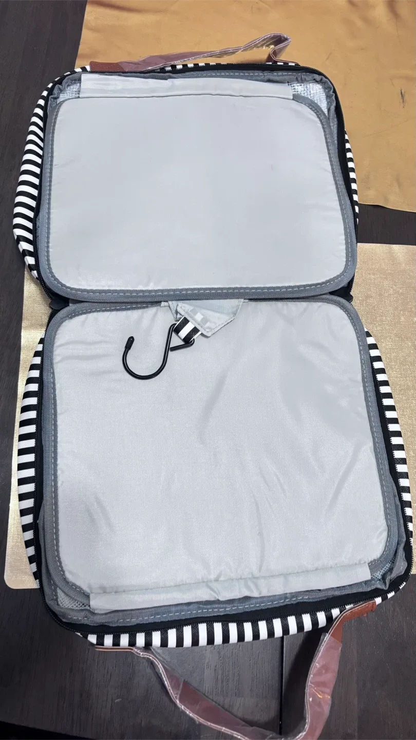 #Cleanout WDLHOG Striped Hanging Travel Toiletry Bag image indicator(3)