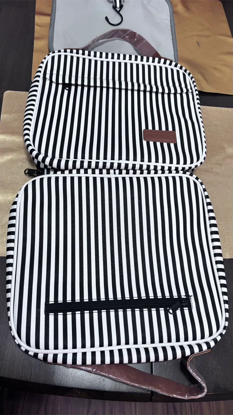 #Cleanout WDLHOG Striped Hanging Travel Toiletry Bag image indicator(5)