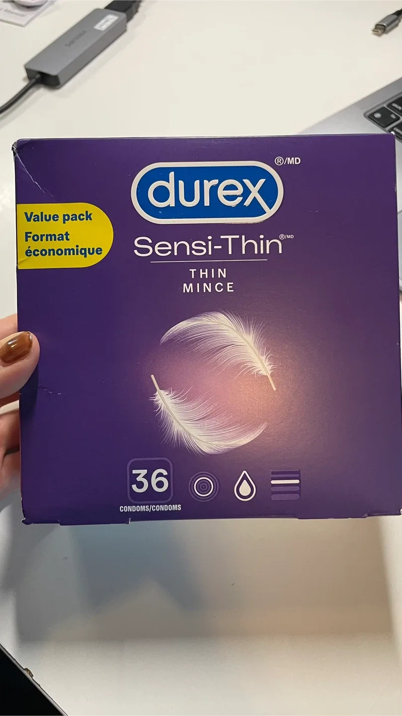 New unopened condoms.