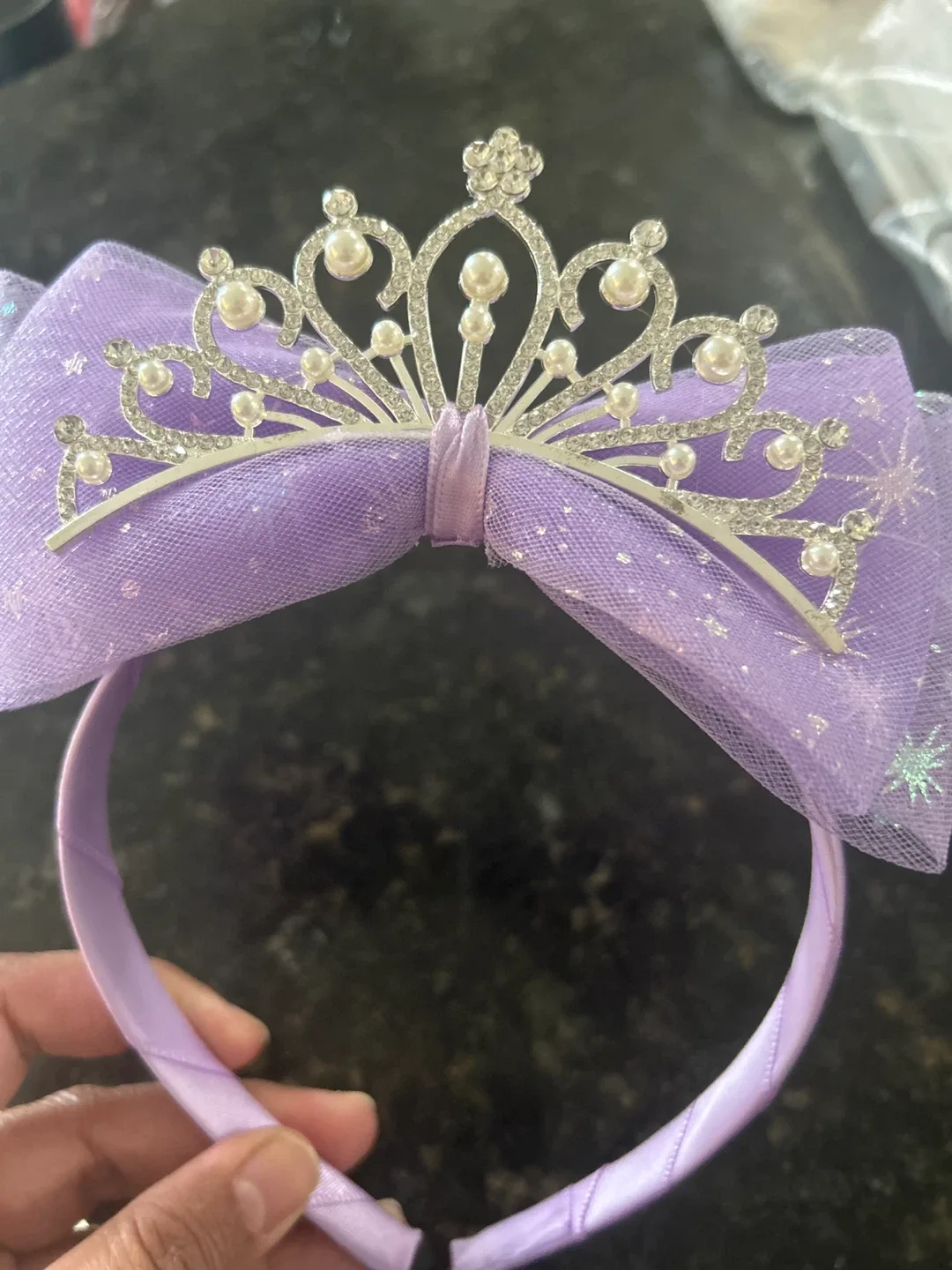 Purple Princess Tiara Headband #Cleanout image indicator(2)