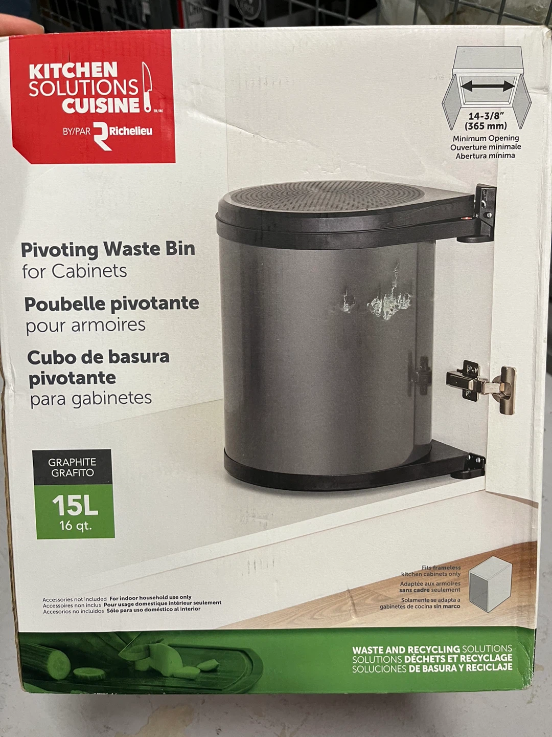 Kitchen Waste Bin - 15L - photo 4