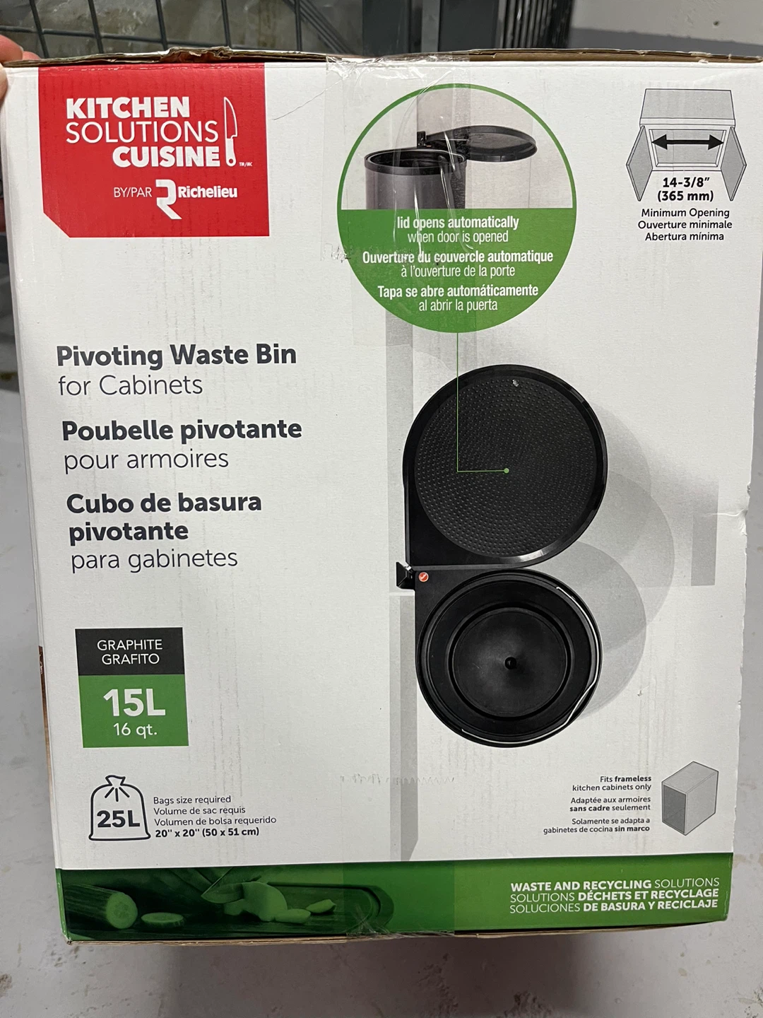 Kitchen Waste Bin - 15L - photo 5