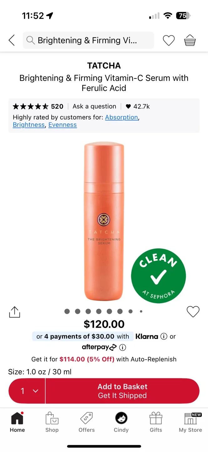 Tatcha Brightening Vitamin-C Serum - 30ml