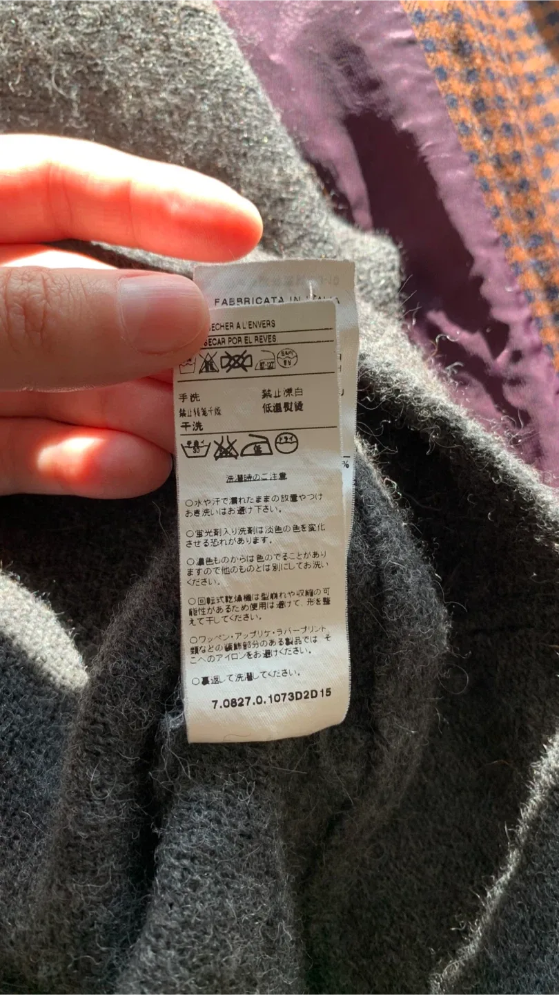 Charcoal Cowl Neck Wool Blend Top in Medium Tall image indicator(9)