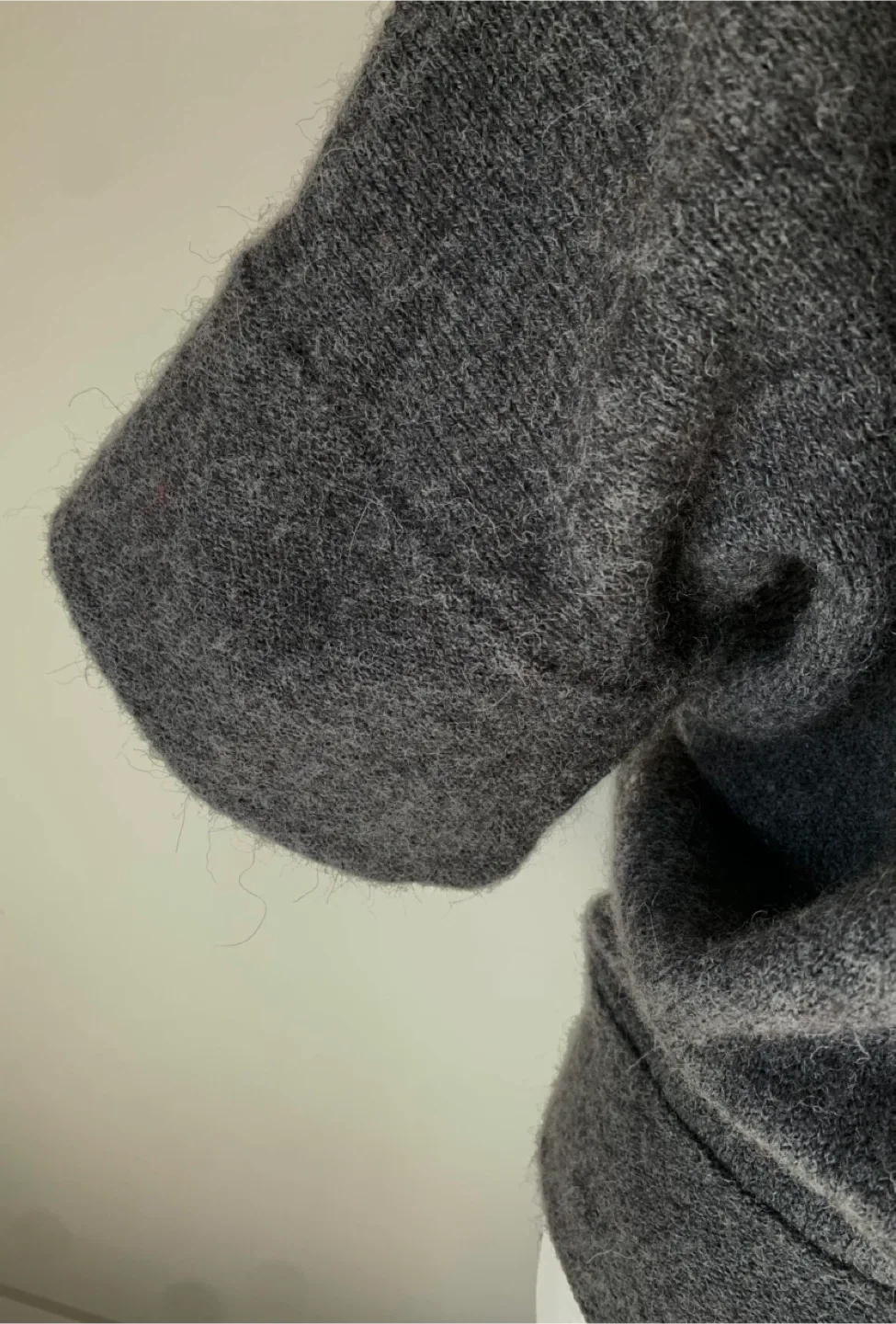 Charcoal Cowl Neck Wool Blend Top in Medium Tall image indicator(8)