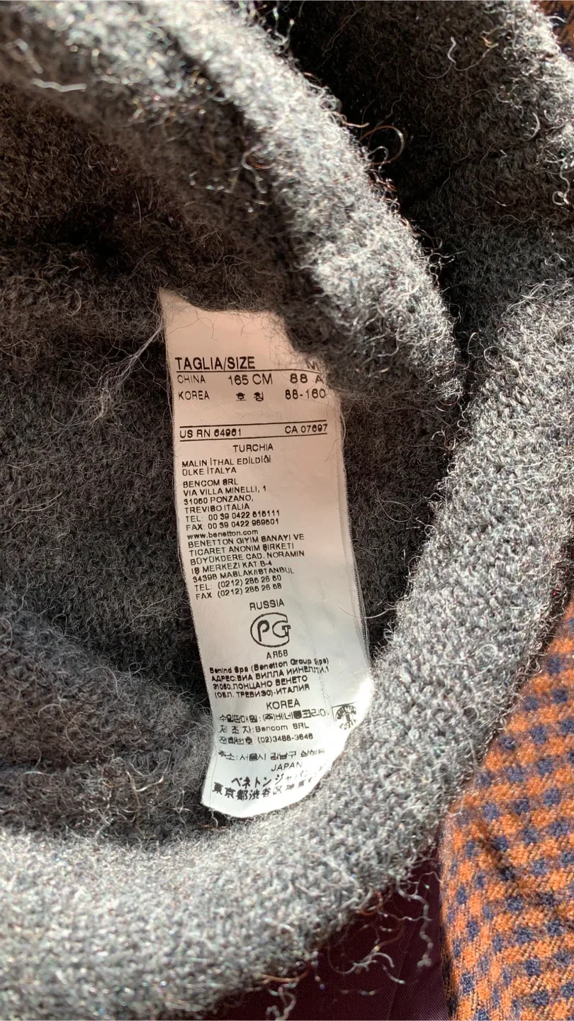 Charcoal Cowl Neck Wool Blend Top in Medium Tall image indicator(10)