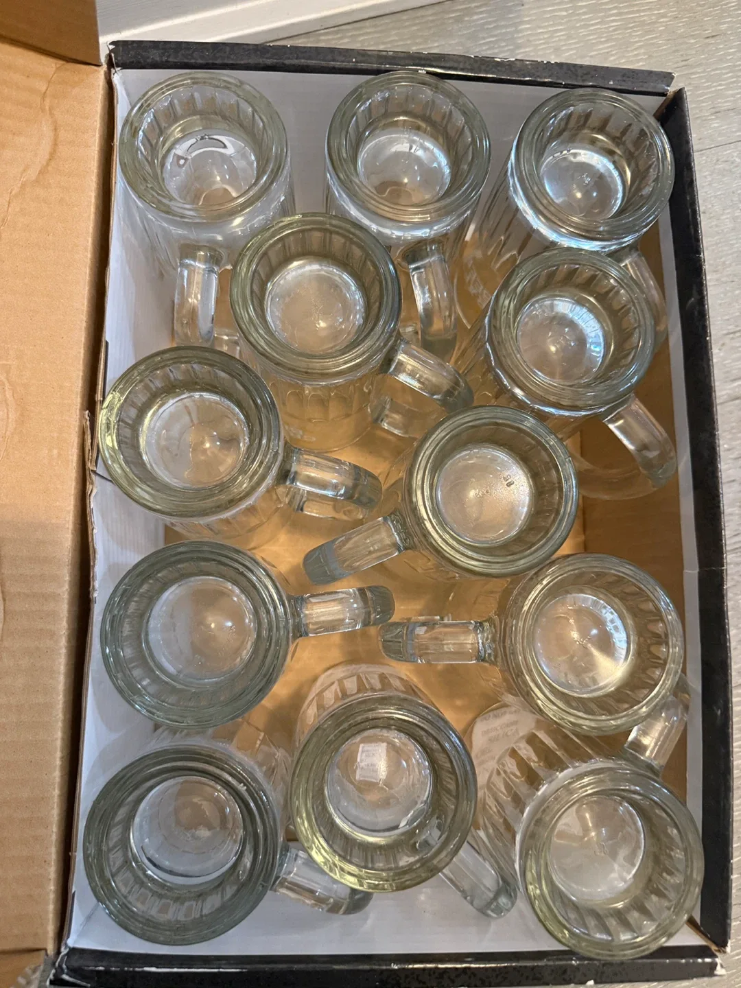 Lot of 12 Clear Beer Mugs #cleanout image indicator(2)