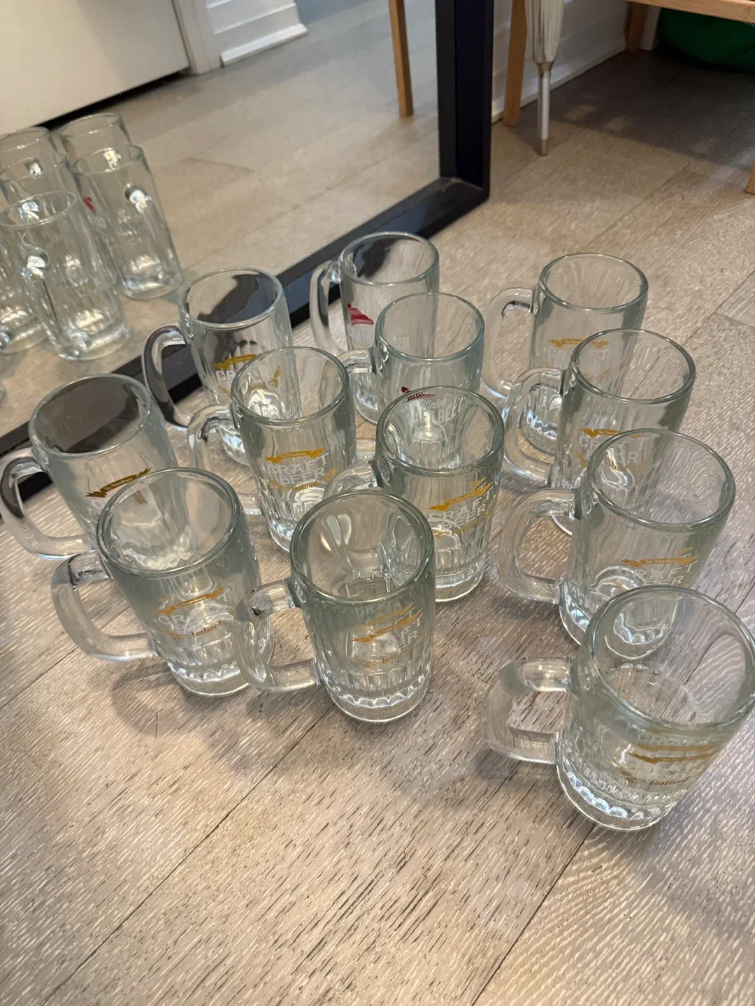 Lot of 12 Clear Beer Mugs #cleanout