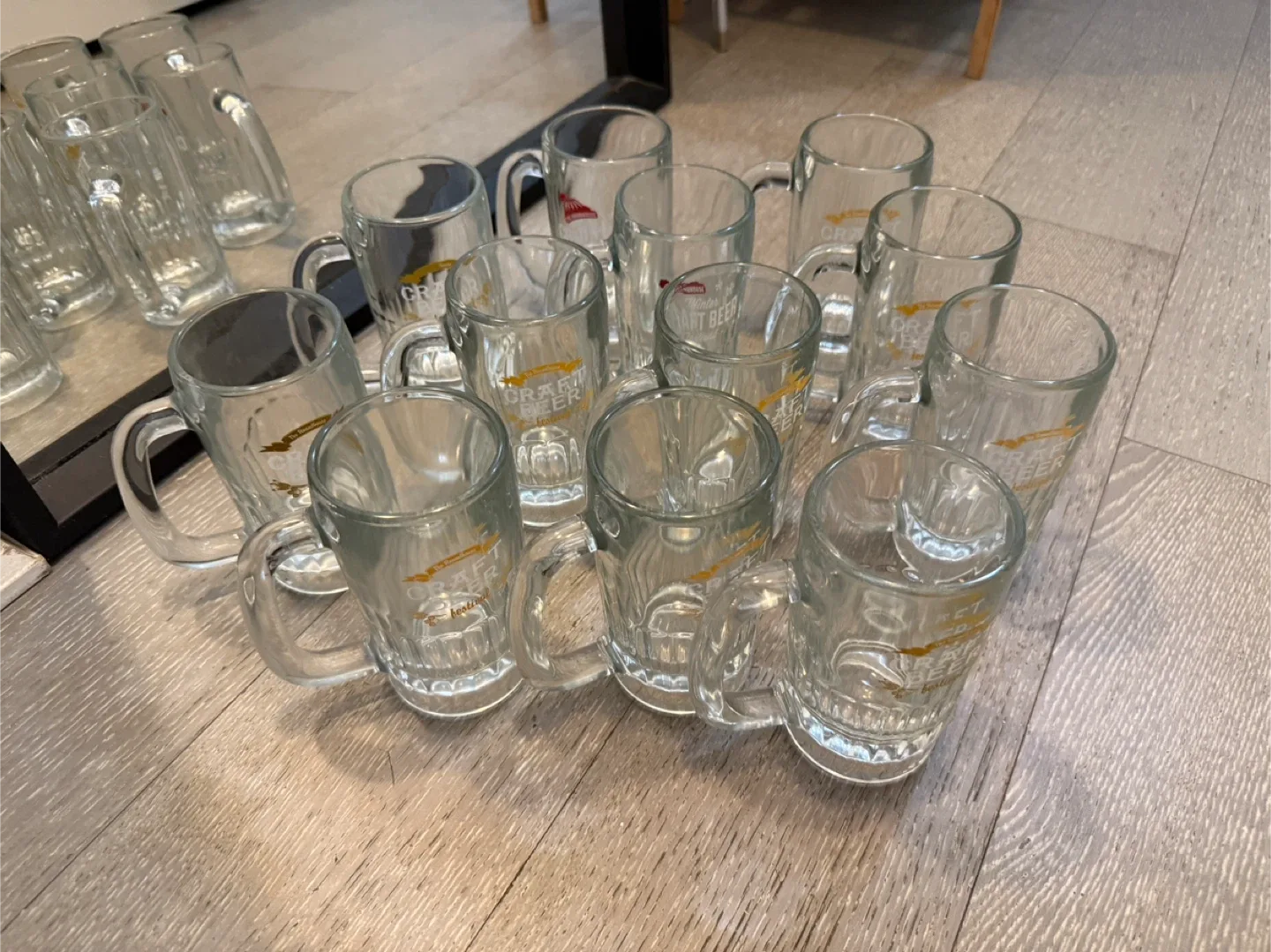 Lot of 12 Clear Beer Mugs #cleanout image indicator(3)