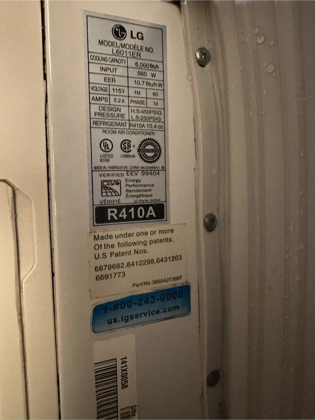 LG Window Air Conditioner image indicator(3)