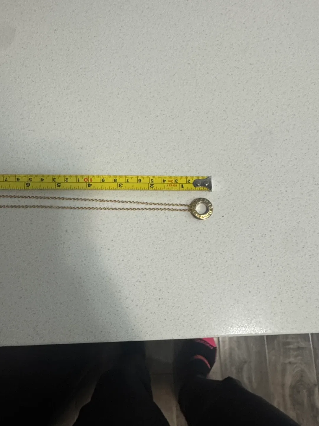 Fendi (upcyle) gold tone Circle Pendant Necklace. image indicator(10)