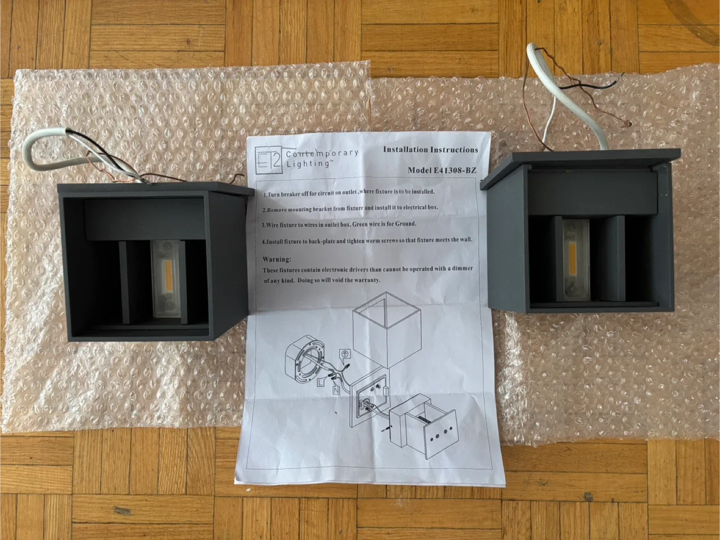 Contemporary Lighting E41308-BZ Wall Mount Light