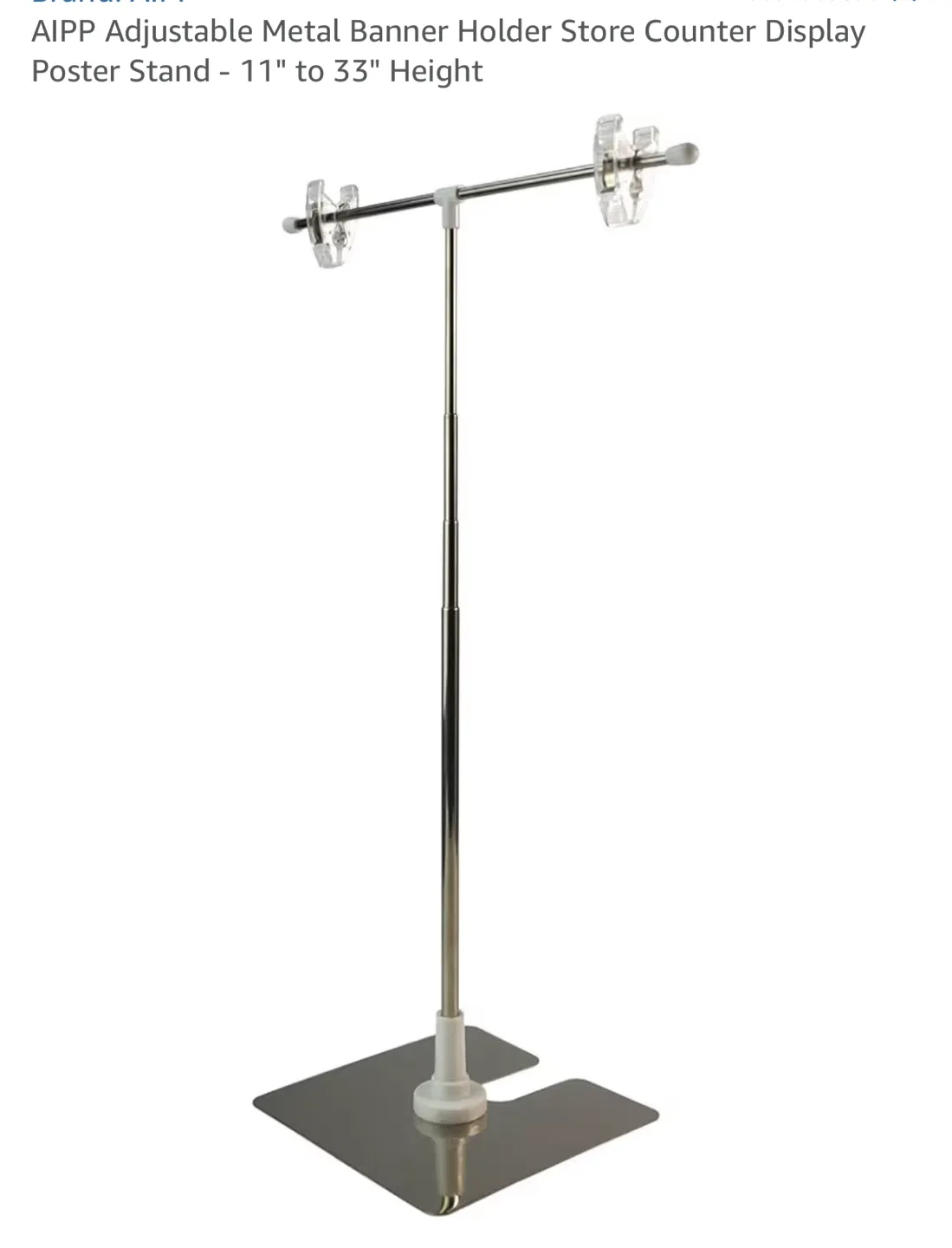 AIPP Adjustable Metal Banner Holder - 11" to 33" Height image indicator(2)