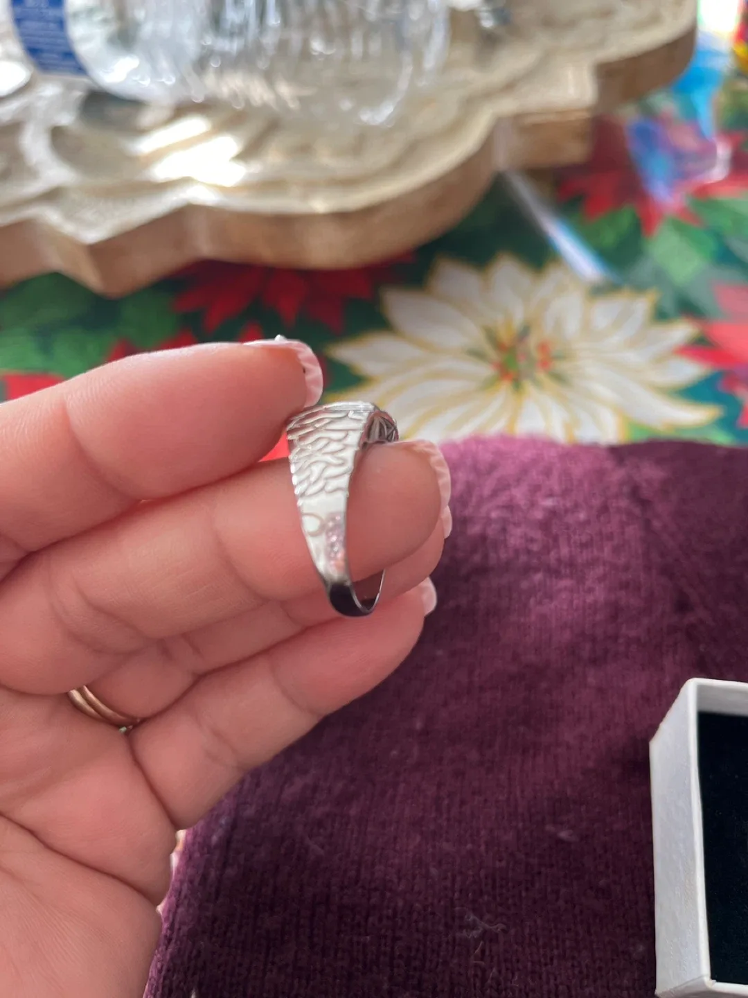 Men's Silver Tone CZ Ring image indicator(2)