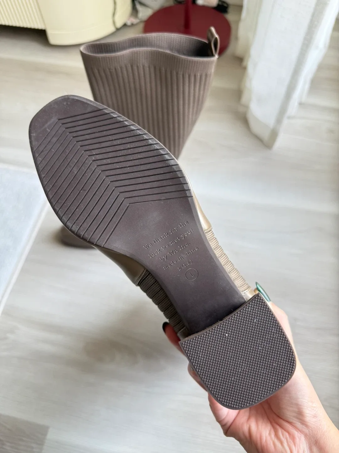 Grey-Brown Tall Boots #Cleanout image indicator(4)