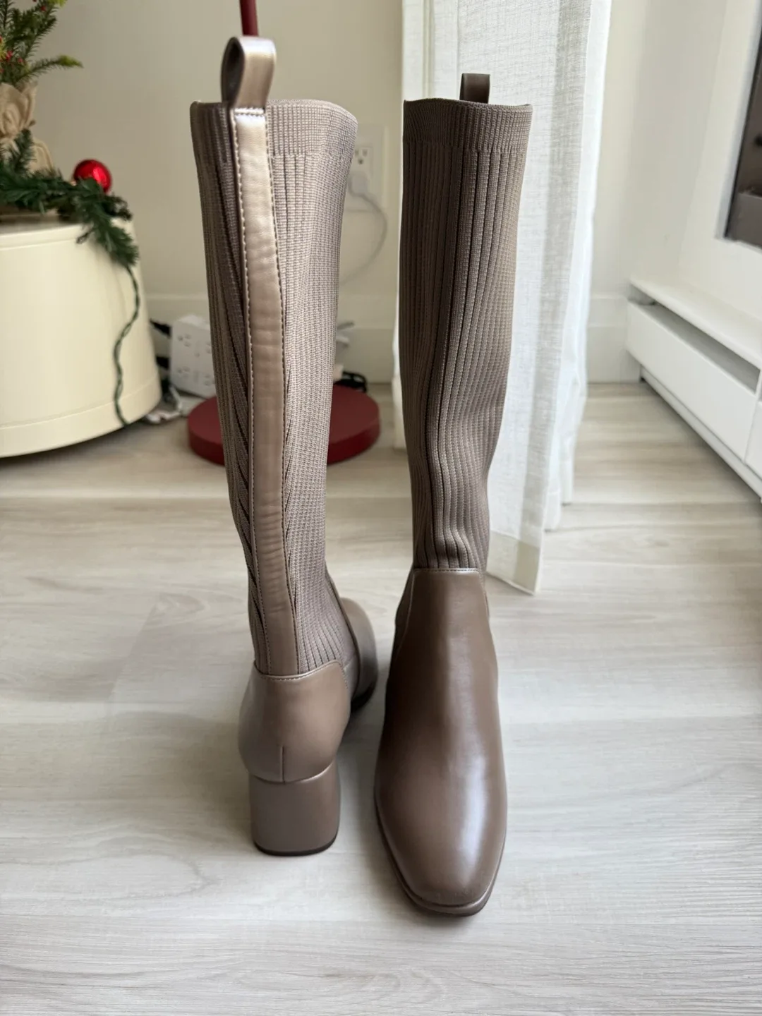 Grey-Brown Tall Boots #Cleanout image indicator(3)