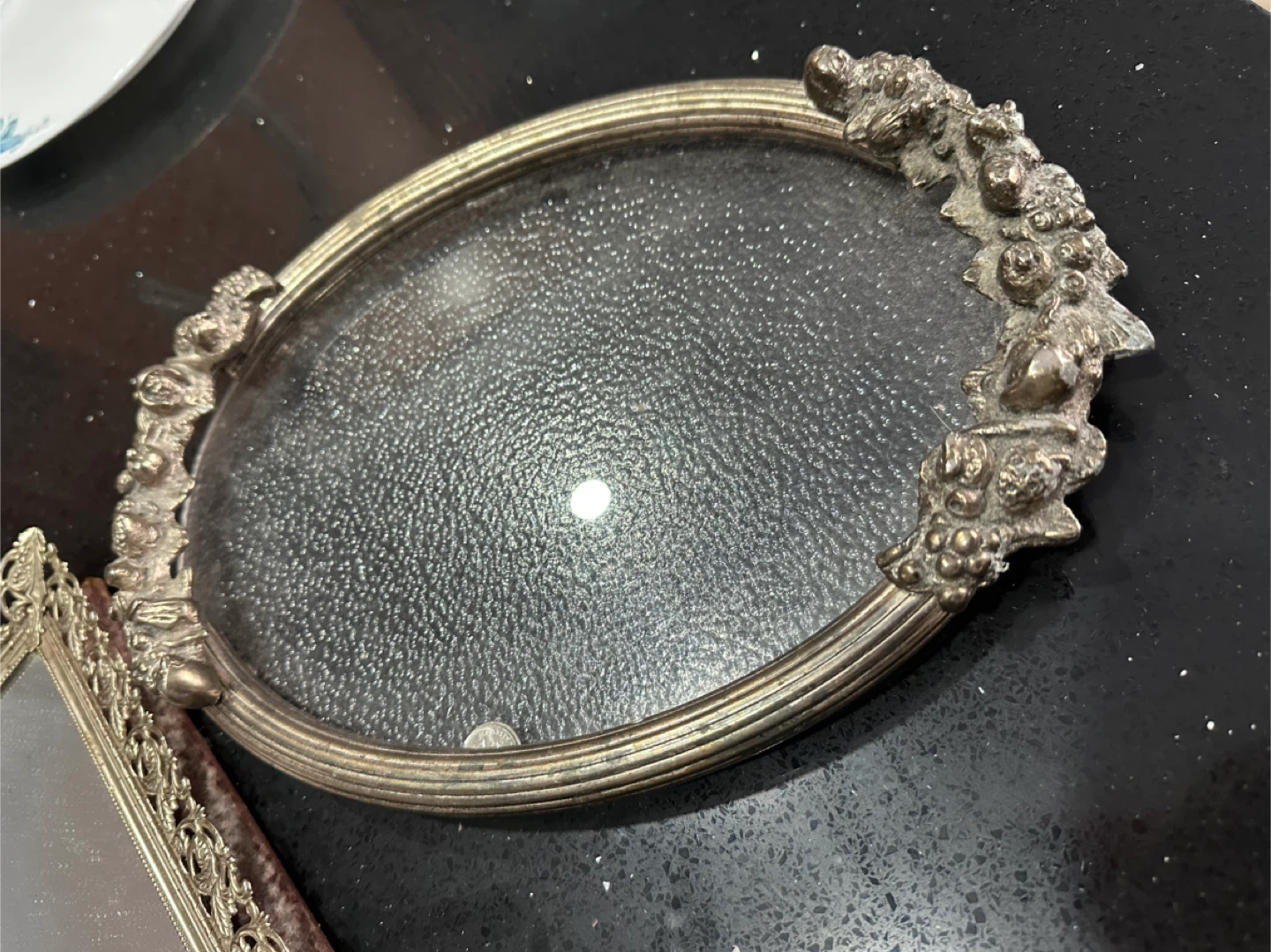 Vintage Decorative Gold Tone Vanity Trays - photo 3