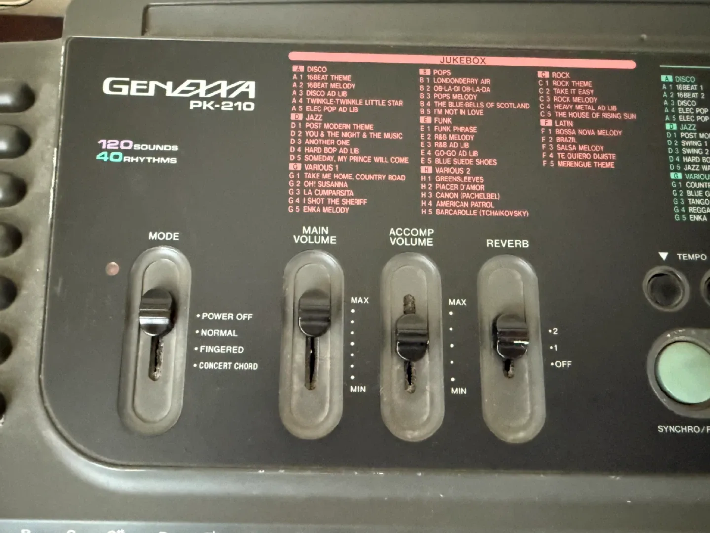 GENEXXA PK-210 Keyboard image indicator(2)