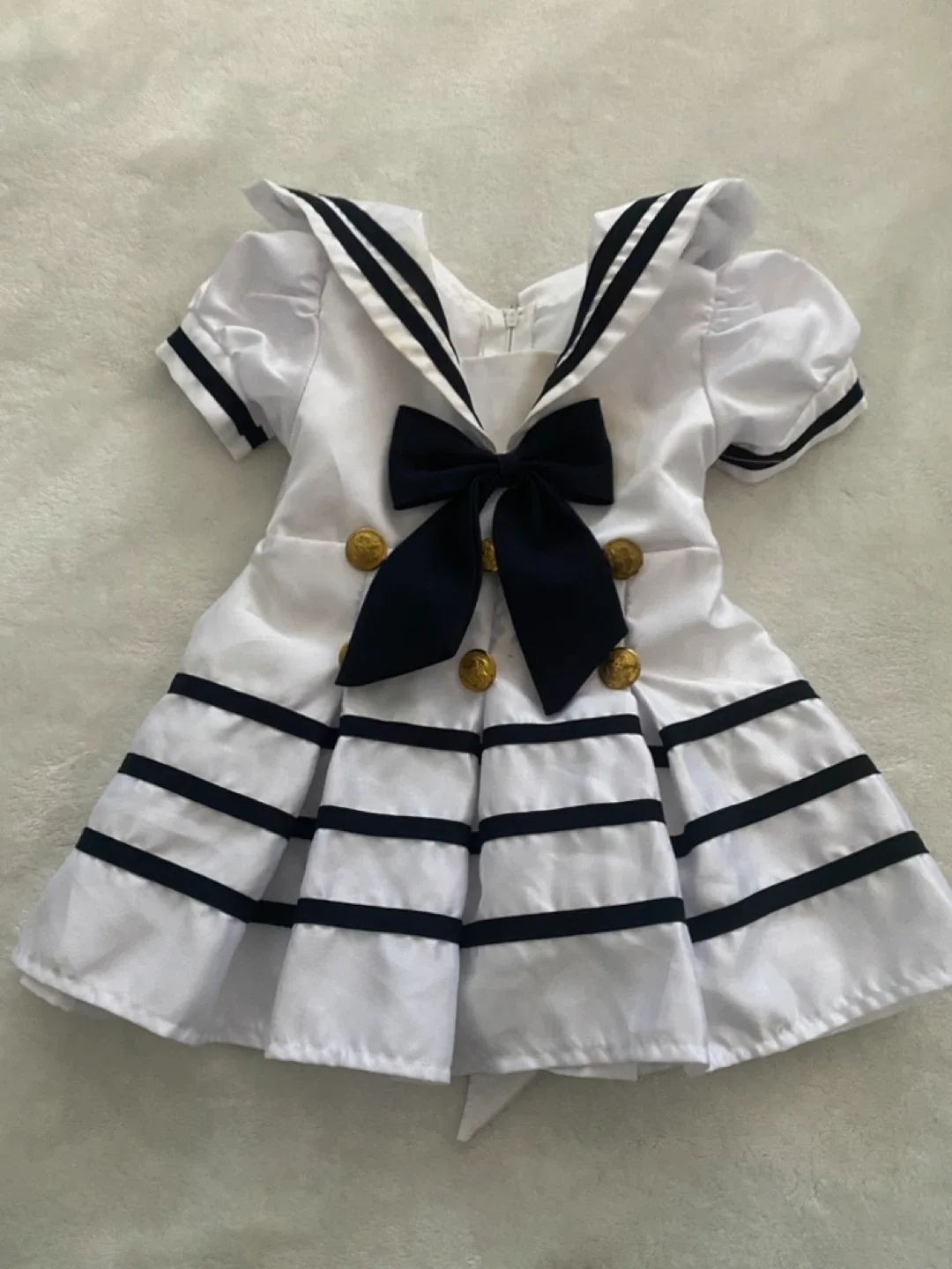 Sailor Dress - White & Navy image indicator(3)