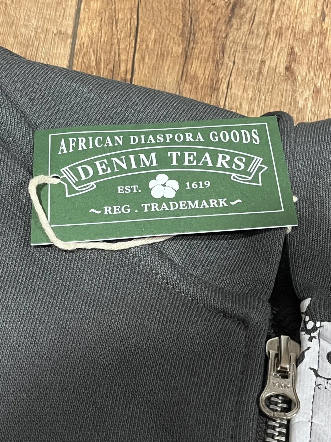 Denim Tears Gray Zipper Hoodie image indicator(7)