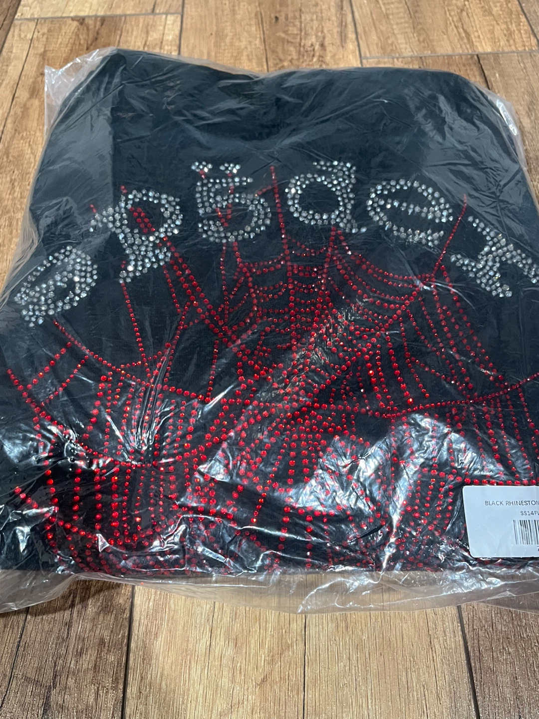 Sp5der Black Rhinestone OG Web Hoodie - photo 3